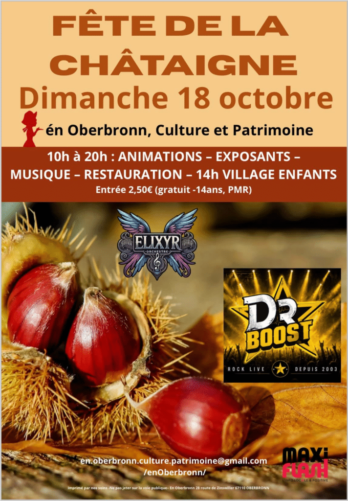 Affiche Fête de la Châtaigne à Oberbronn